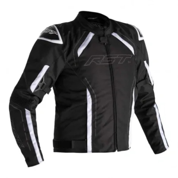 RST RST S-1 CE MENS TEXTILE JACKET 40 BLACK/BLACK/WHITE